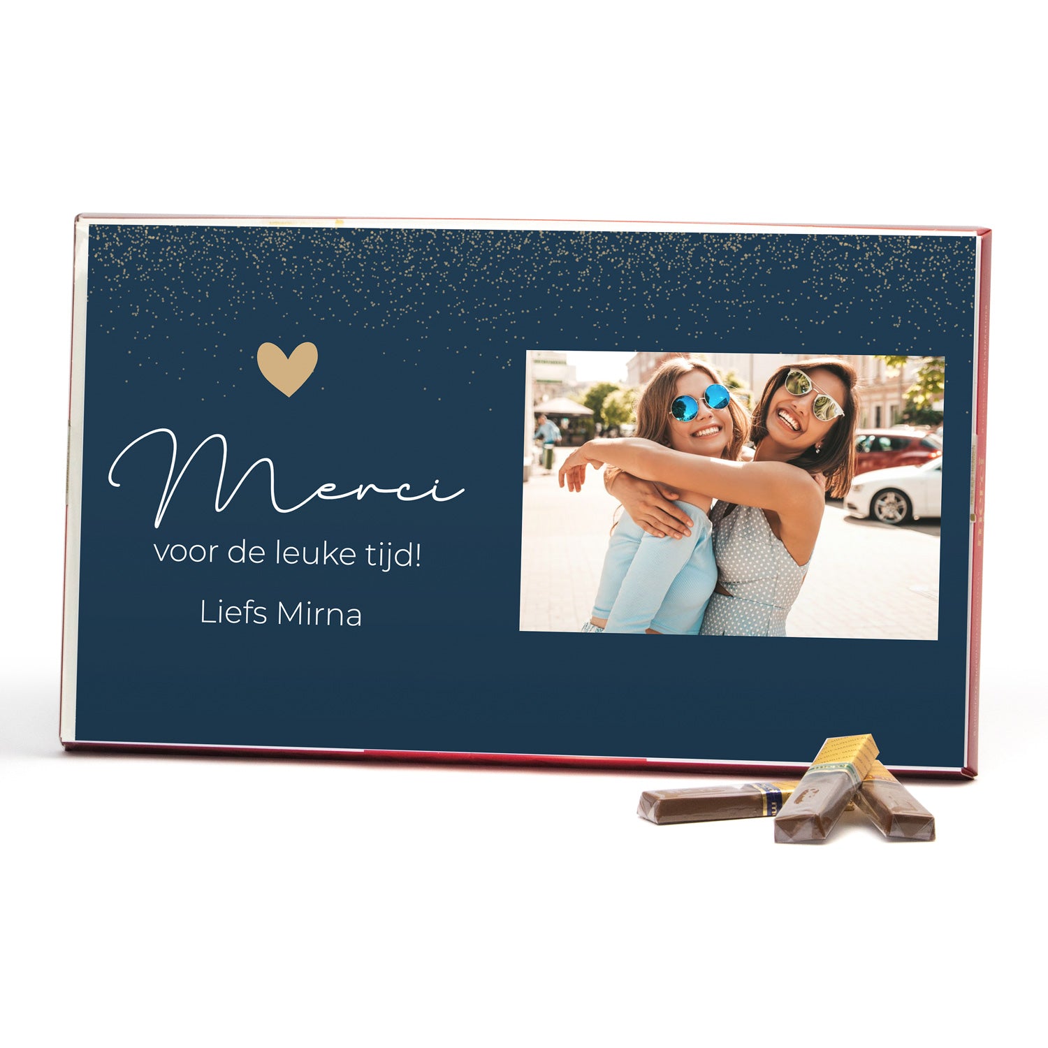 Merci met eigen inlay kaart 400 gram - Bedankje - Bedankjes.nl