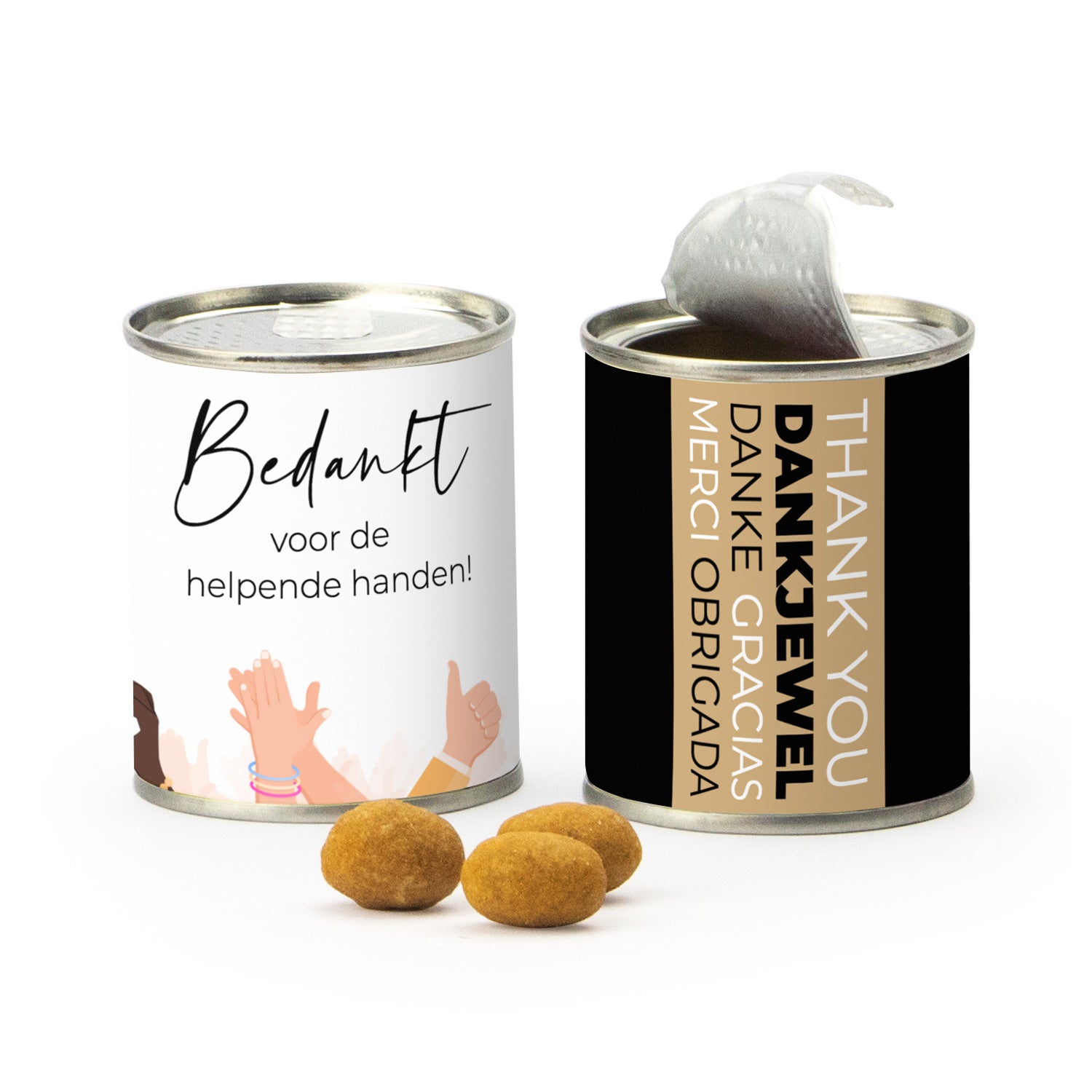 Blikje Borrelnootjes met logo - Zakelijk - Bedankjes.nl