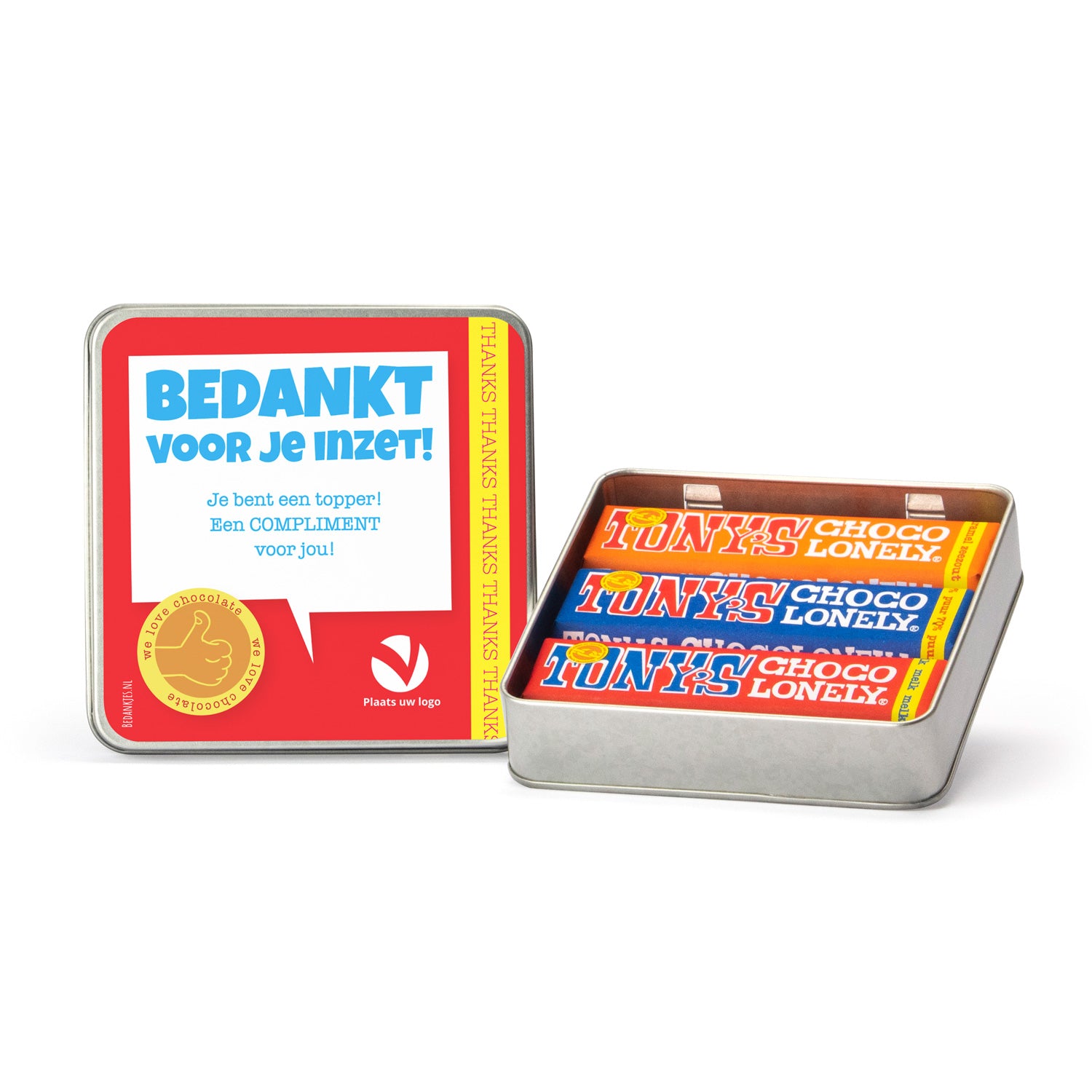 Blik van waardering 3 Tony's repen - Compliment - Bedankjes.nl