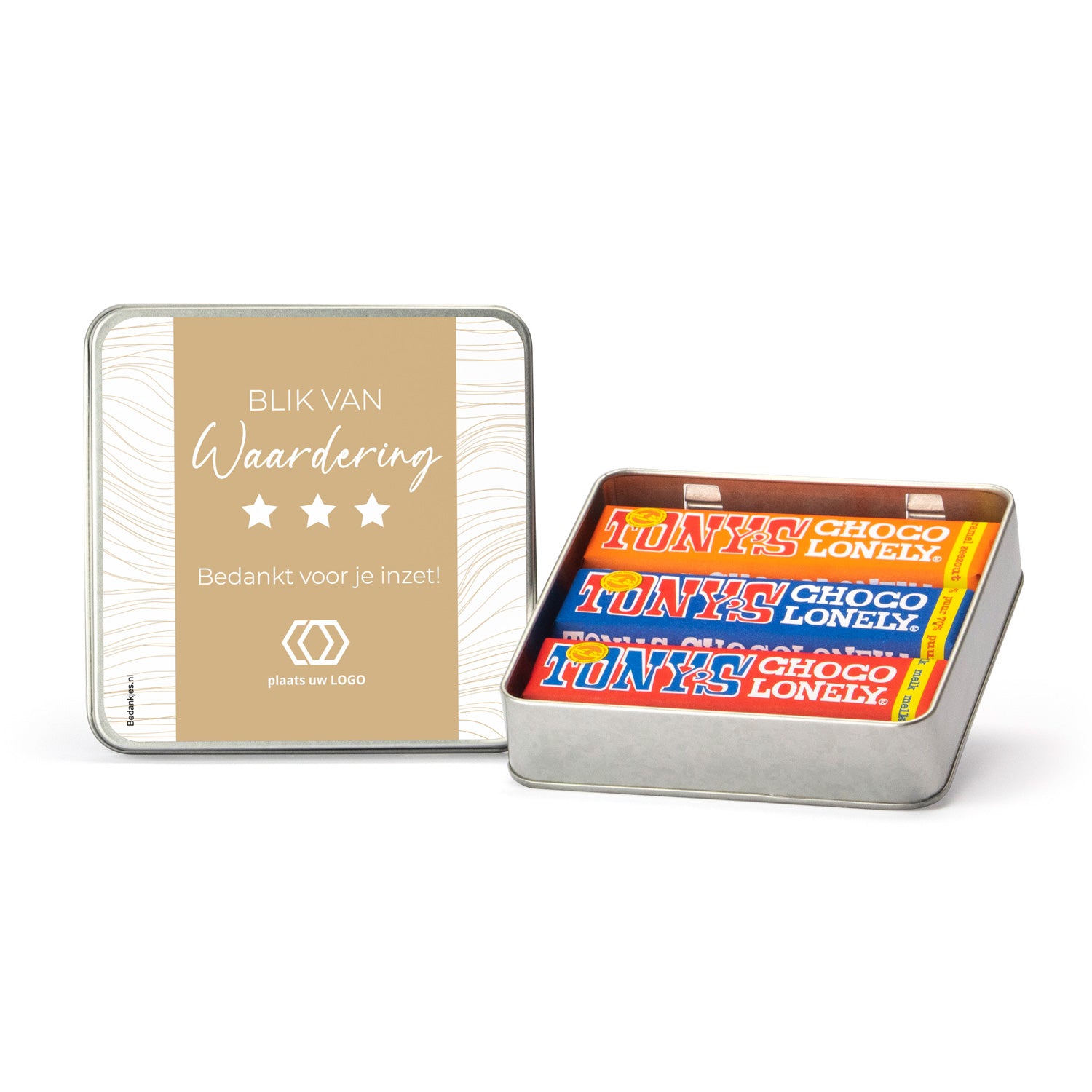 Blik van waardering 3 Tony's repen - Zakelijk - Bedankjes.nl