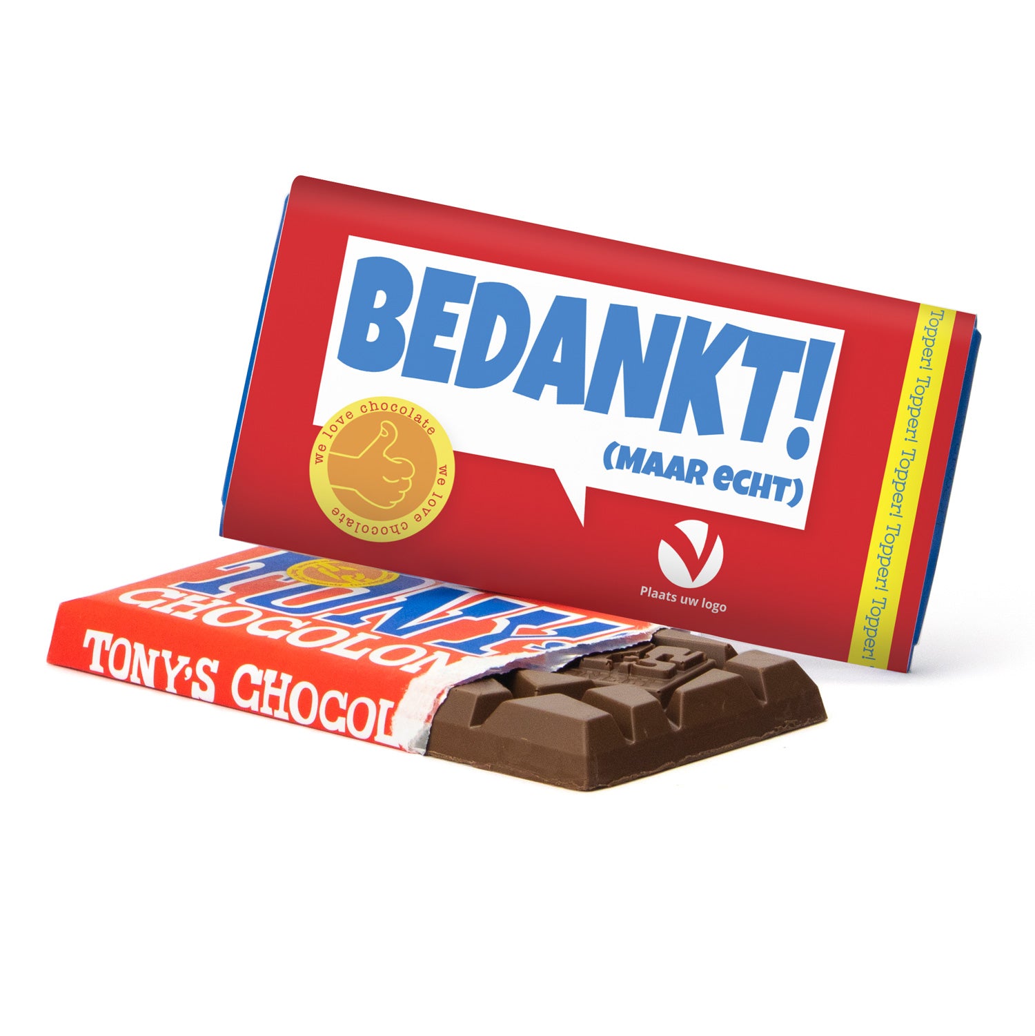 Tony's Chocolonely met eigen wikkel - Zakelijk - Bedankjes.nl