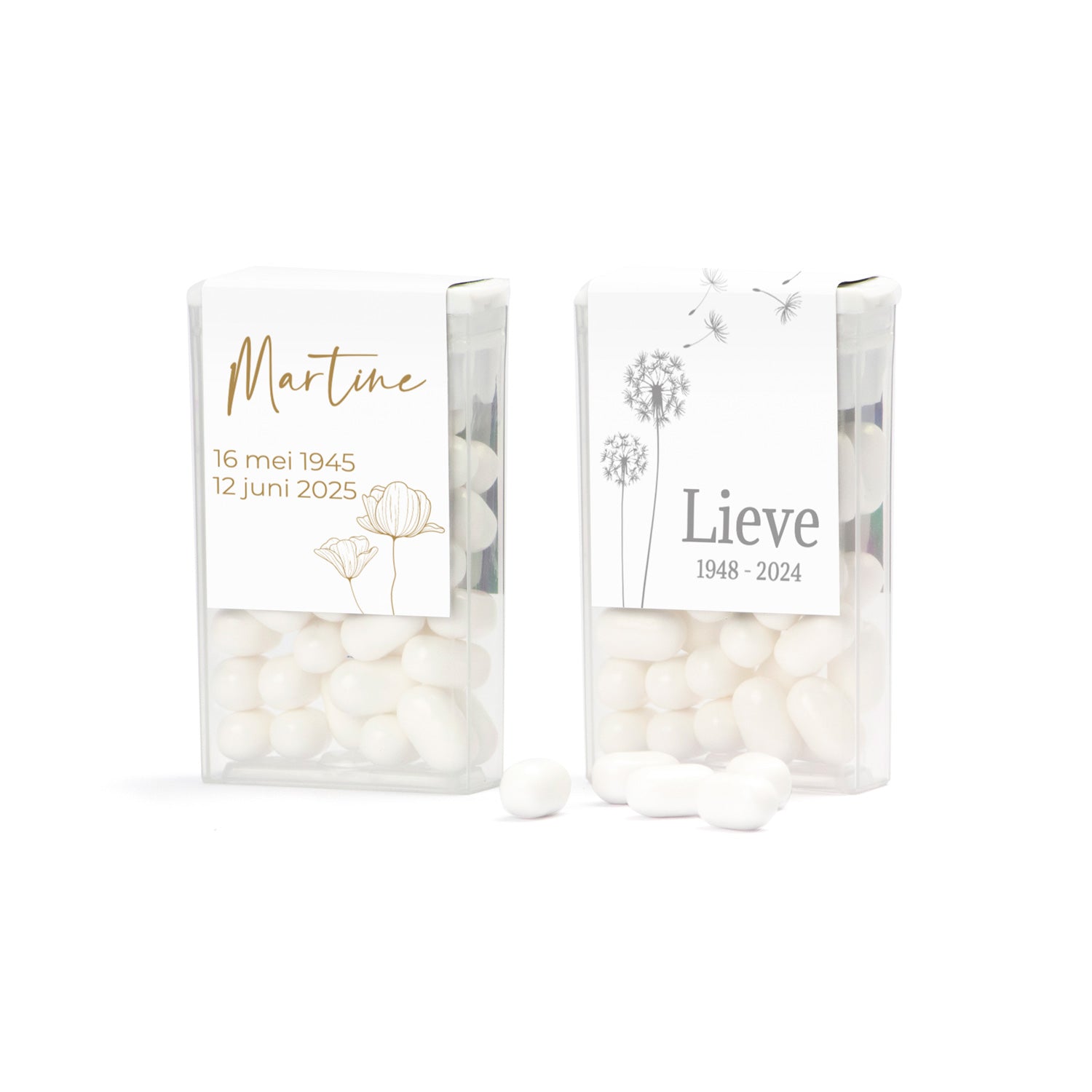 Tic Tac met eigen etiket - Afscheid Dierbare - Bedankjes.nl