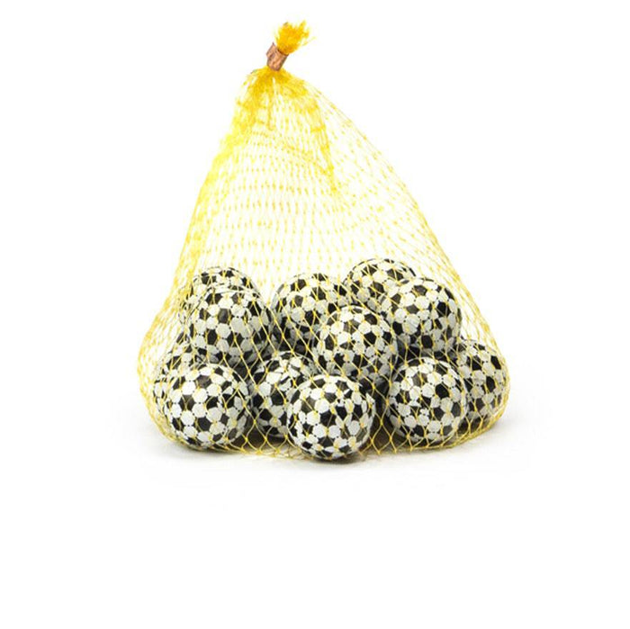 Chocolade voetballen in netje Chocolade voetballen in netje