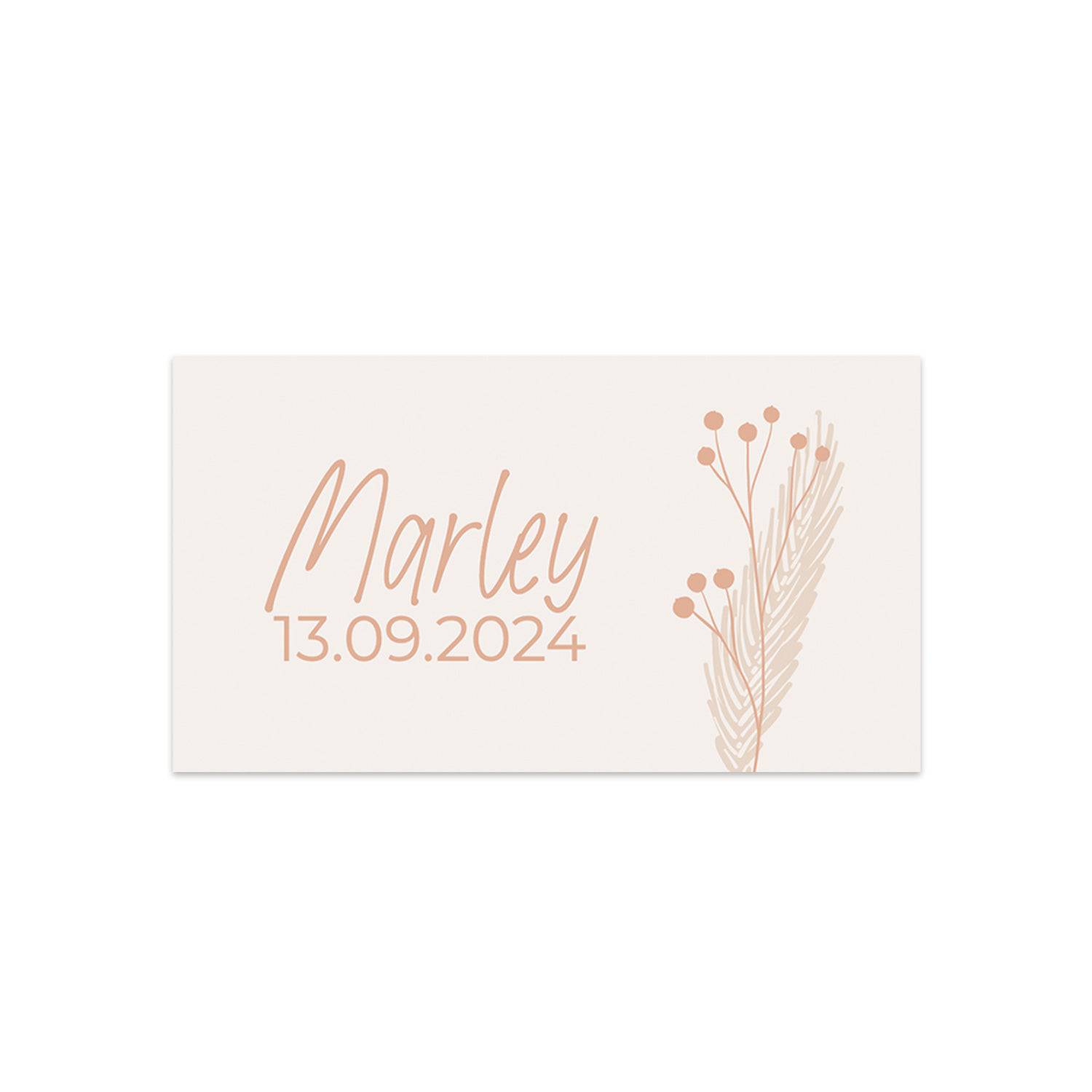 Kaartjes (9 x 5cm)- Geboorte meisjes - Bedankjes.nl