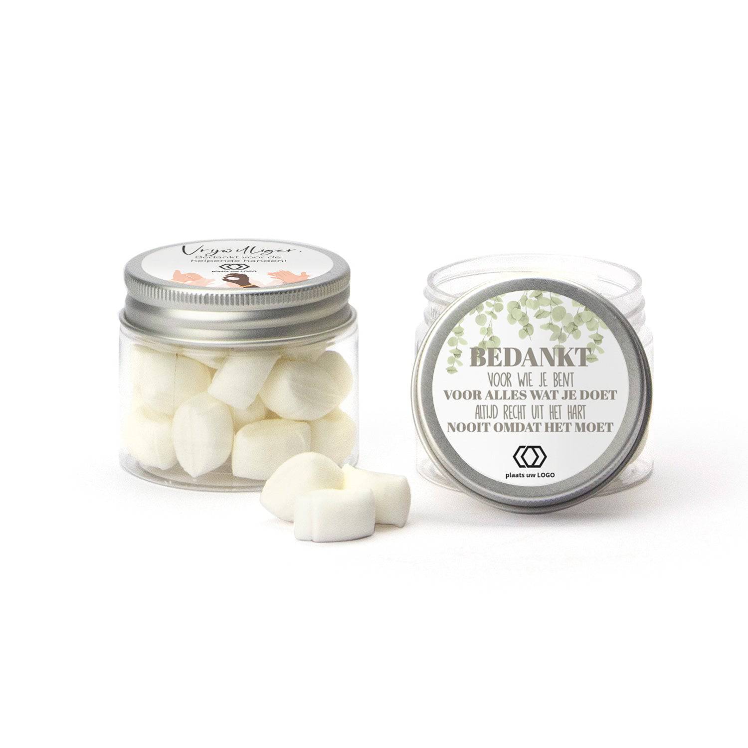 Mini potje met snoepjes - Vrijwilliger - Bedankjes.nl