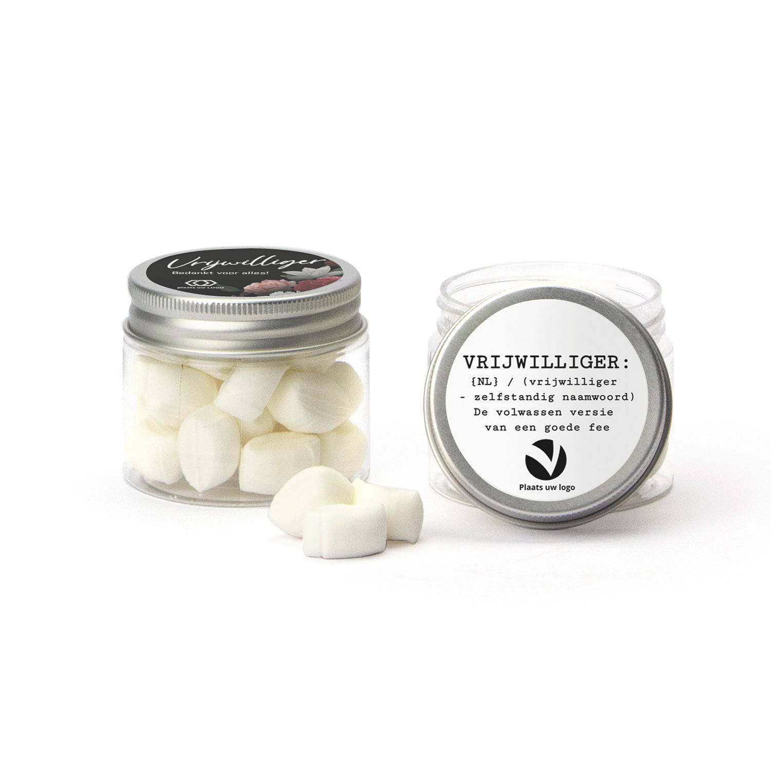 Mini potje met snoepjes - Vrijwilliger - Bedankjes.nl