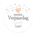 Persoonlijke stickers 12 stuks (6,35cm) - Verjaardag - Bedankjes.nl