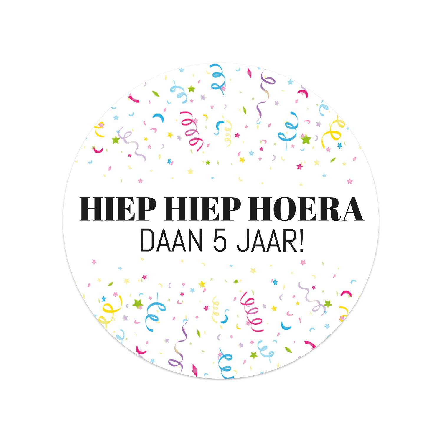 Persoonlijke stickers 18 stuks (5cm) - Verjaardag - Bedankjes.nl