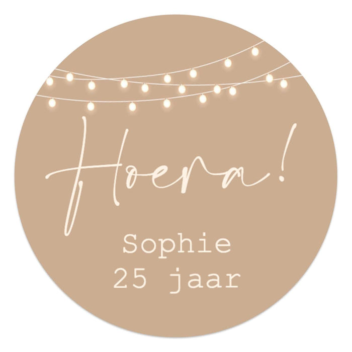 Persoonlijke stickers 6 stuks (7,5cm) - Verjaardag Persoonlijke stickers 6 stuks (7,5cm) - Verjaardag
