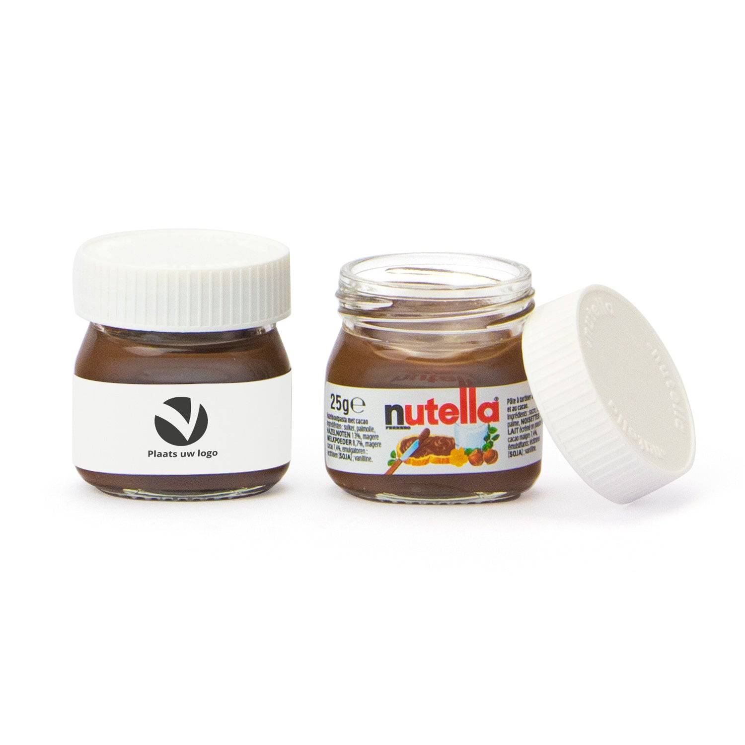 Potje nutella met eigen etiket - Verpleging - Bedankjes.nl