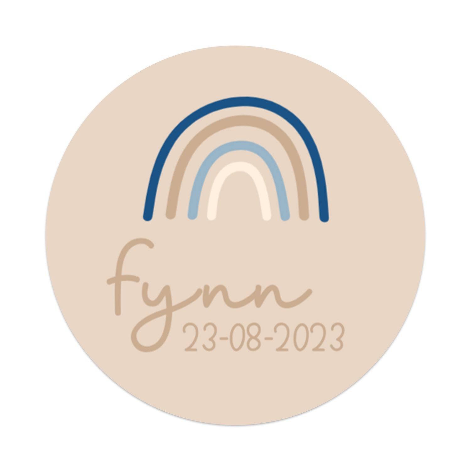 Stickers 12 stuks (6,35cm) - Geboorte jongens - Bedankjes.nl