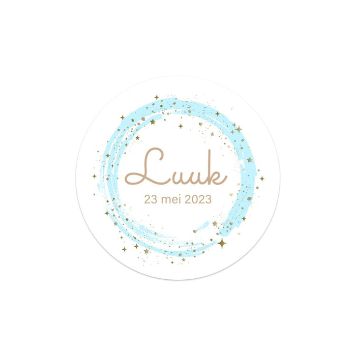 Stickers 24 stuks (4cm) - Geboorte jongens Stickers 24 stuks (4cm) - Geboorte jongens