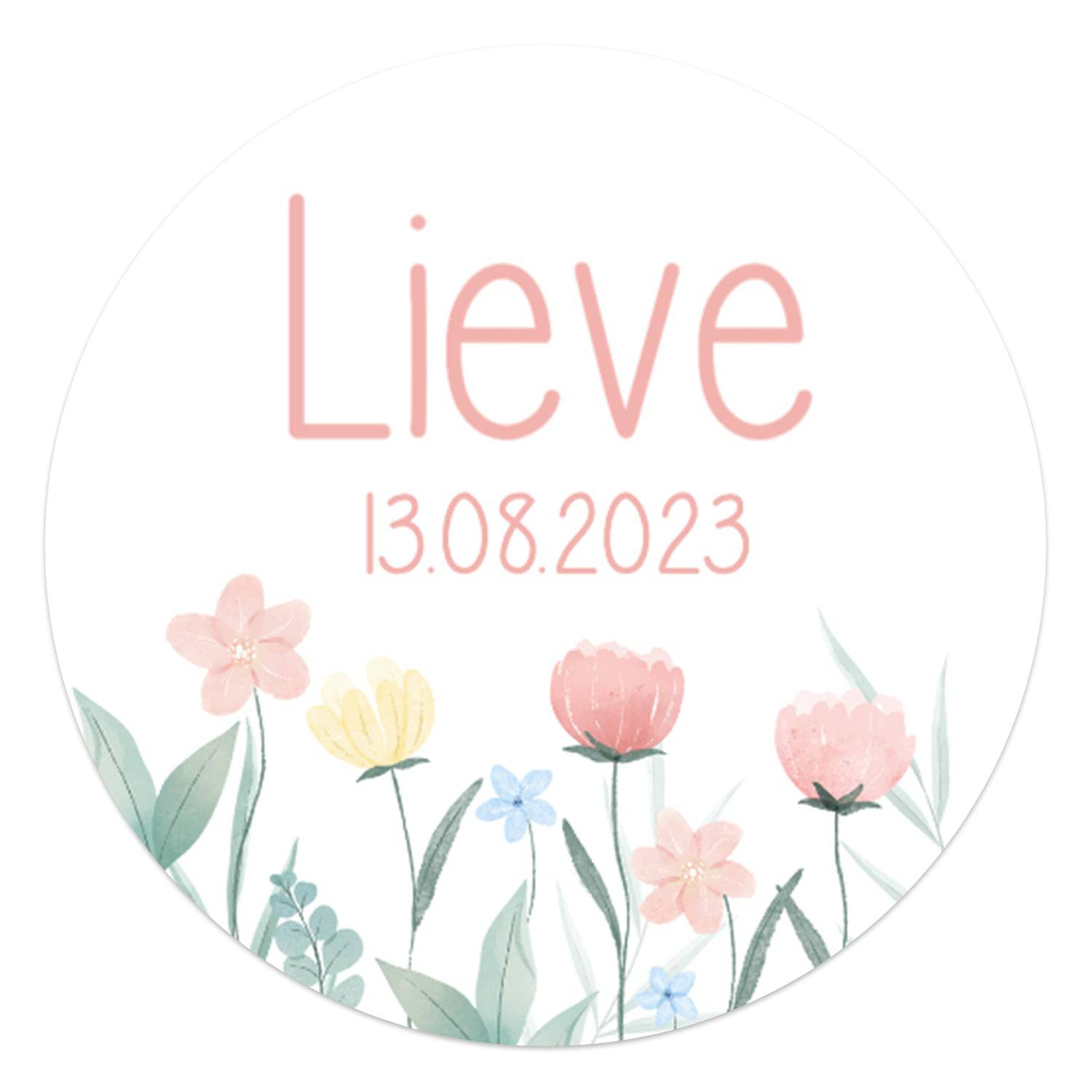 Stickers 6 stuks (7,5cm) - Geboorte meisjes - Bedankjes.nl