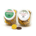 Persoonlijke snoeppot 0,4L met chocolade munten - Kerst