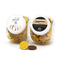 Glazen snoeppot 0,4L met gouden munten - Vrijwilliger