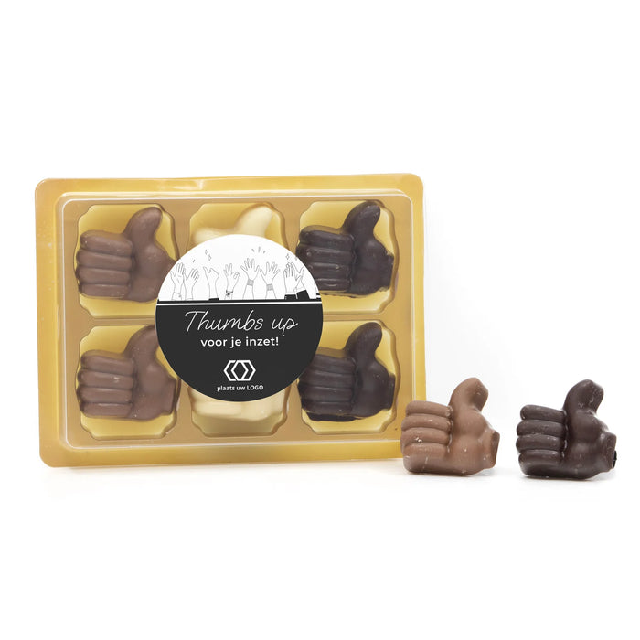 Chocolade duimpjes (6) voor je inzet - Zakelijk