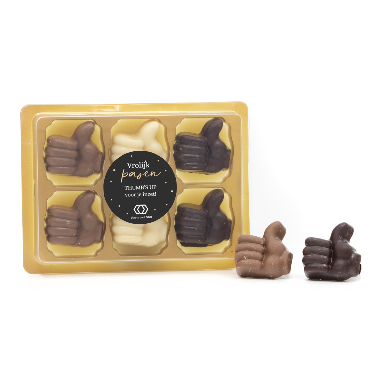 Chocolade duimpjes (6) Thumbs up - Pasen - Bedankjes.nl