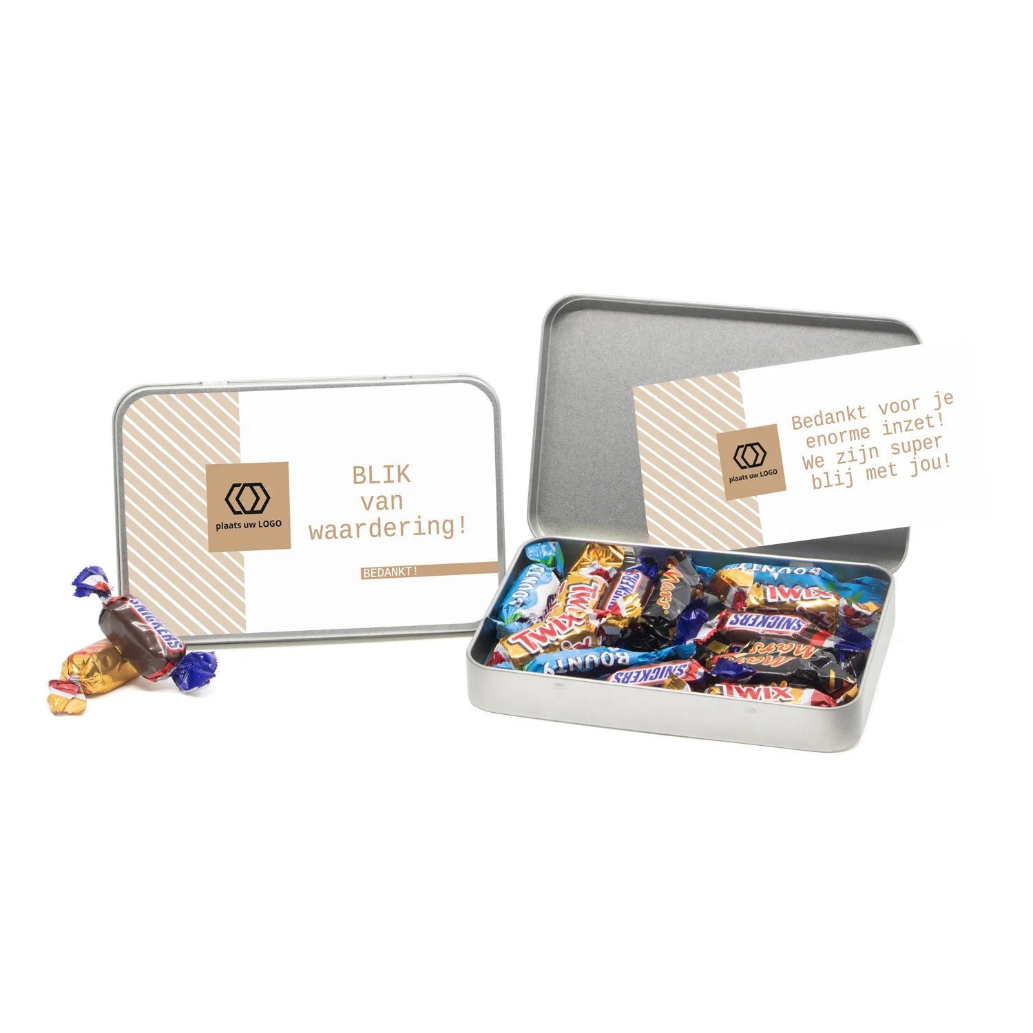 Celebrations in blik met eigen kaart - Zakelijk