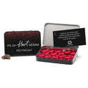 Chocolade harten in blik met persoonlijke kaart - Vrijwilliger