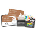 Let's Connect en Seven to Zero spel in blik met etiket - Kerst