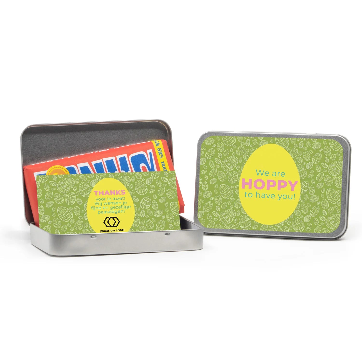 Tony's Chocolonely 180 gram in blik - Pasen - Bedankjes.nl