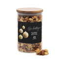 Luxe grote pot met ribbelglas met verse notenmix - Kerst - Bedankjes.nl