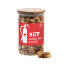 Luxe grote pot met ribbelglas met verse notenmix - BHV