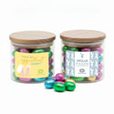 Pot medium met ribbelglas en paaseitjes - Pasen - Bedankjes.nl