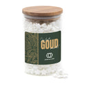 Luxe grote snoeppot met ribbelglas - Zakelijk - Bedankjes.nl