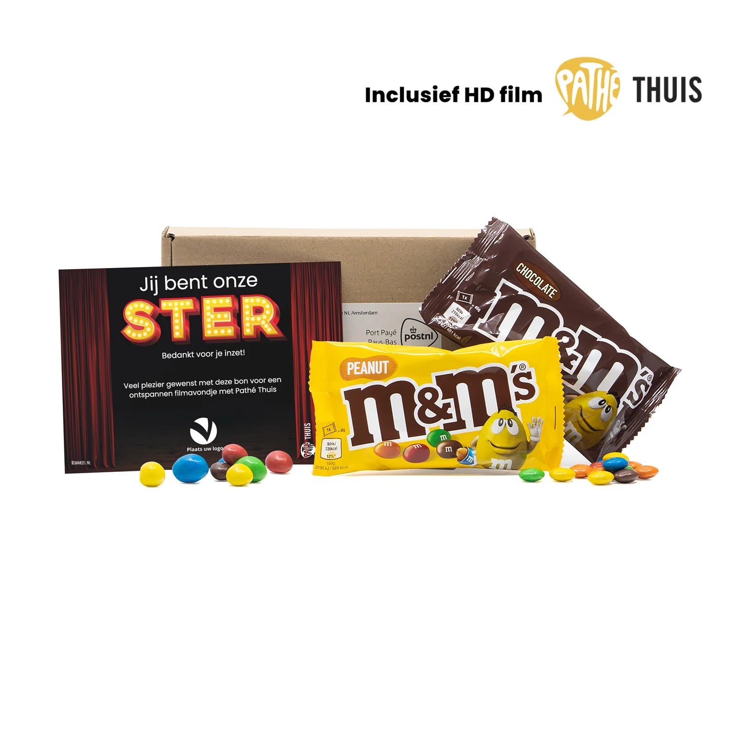 Filmavond met Pathé Thuis en m&m's - Bedankjes.nl