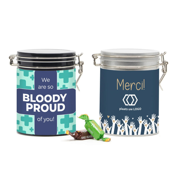 Beugelblik Merci petits met eigen wikkel - Verpleging