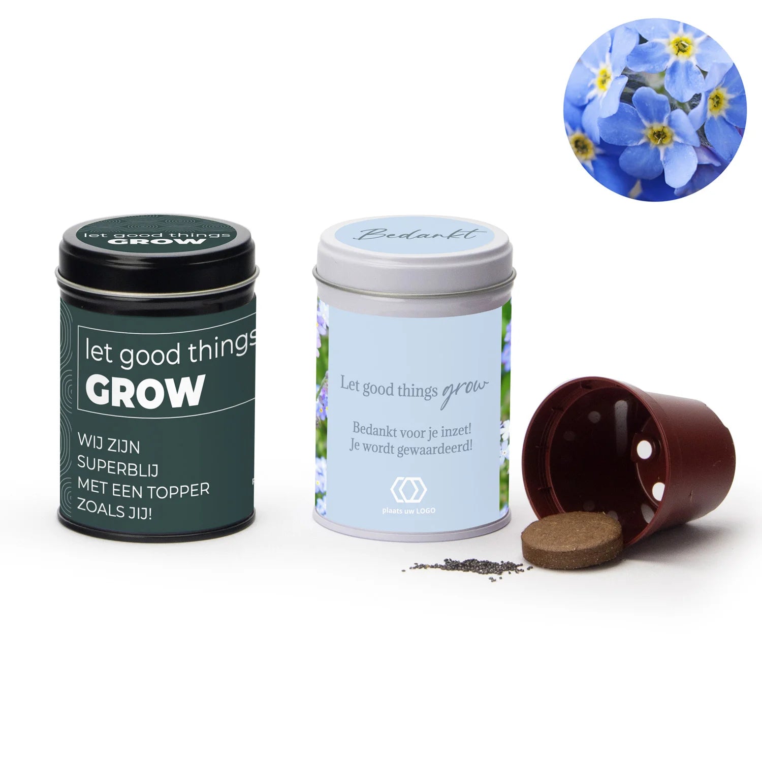 Vergeet mij nietjes met eigen wikkel - Zakelijk