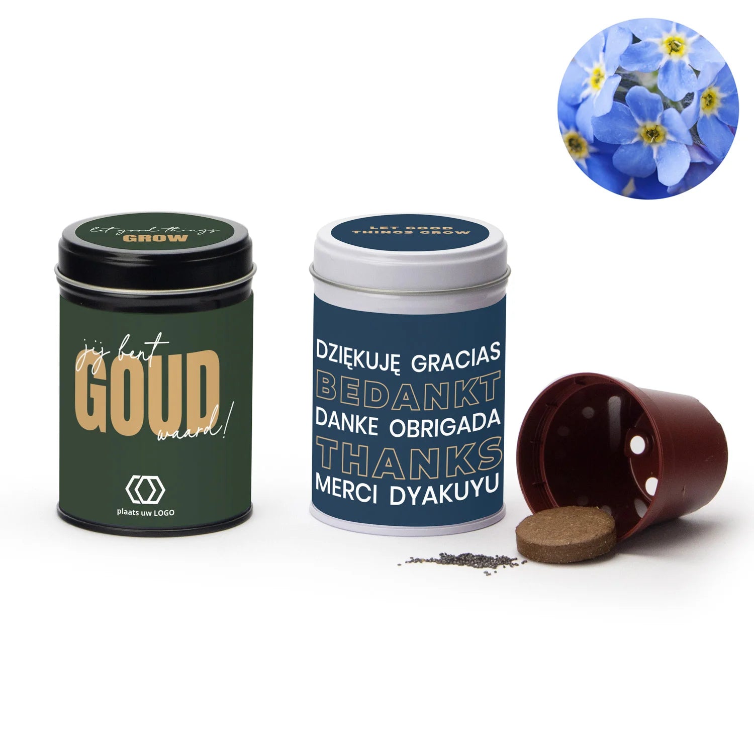 Vergeet mij nietjes met eigen wikkel - Zakelijk