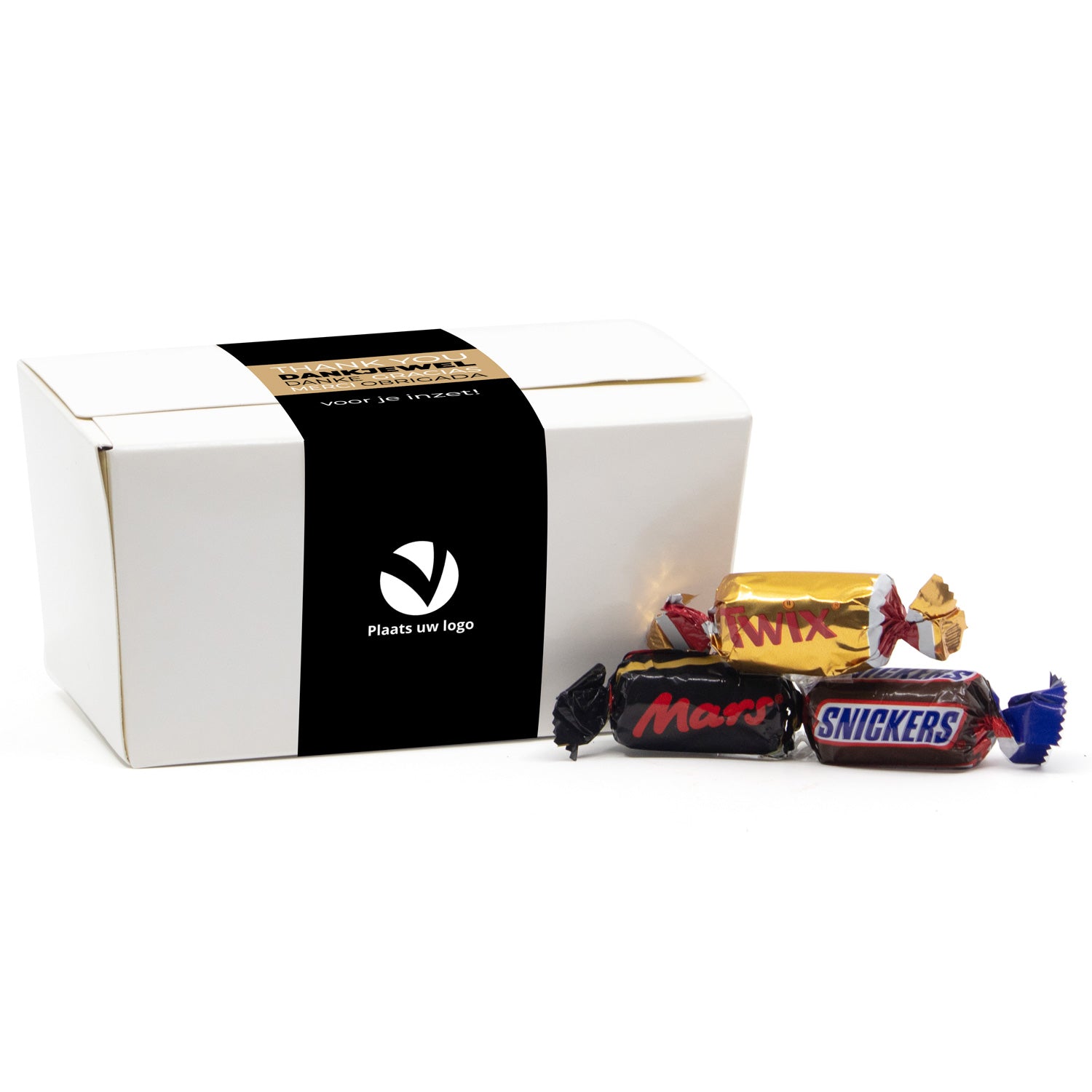 Bonbondoos met chocolade en persoonlijk etiket - Zakelijk - Bedankjes.nl