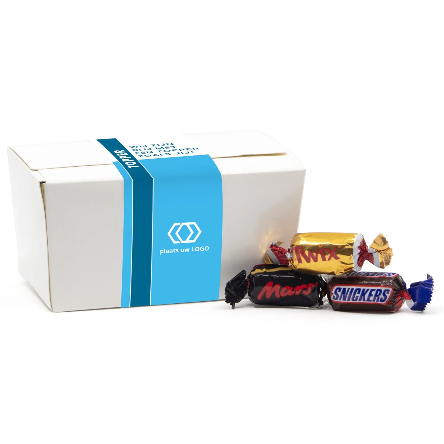 Bonbondoos met chocolade en persoonlijk etiket - Zakelijk - Bedankjes.nl