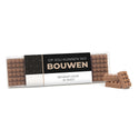 Box met 18 chocolade bouwstenen eigen sleeve - Zakelijk - Bedankjes.nl