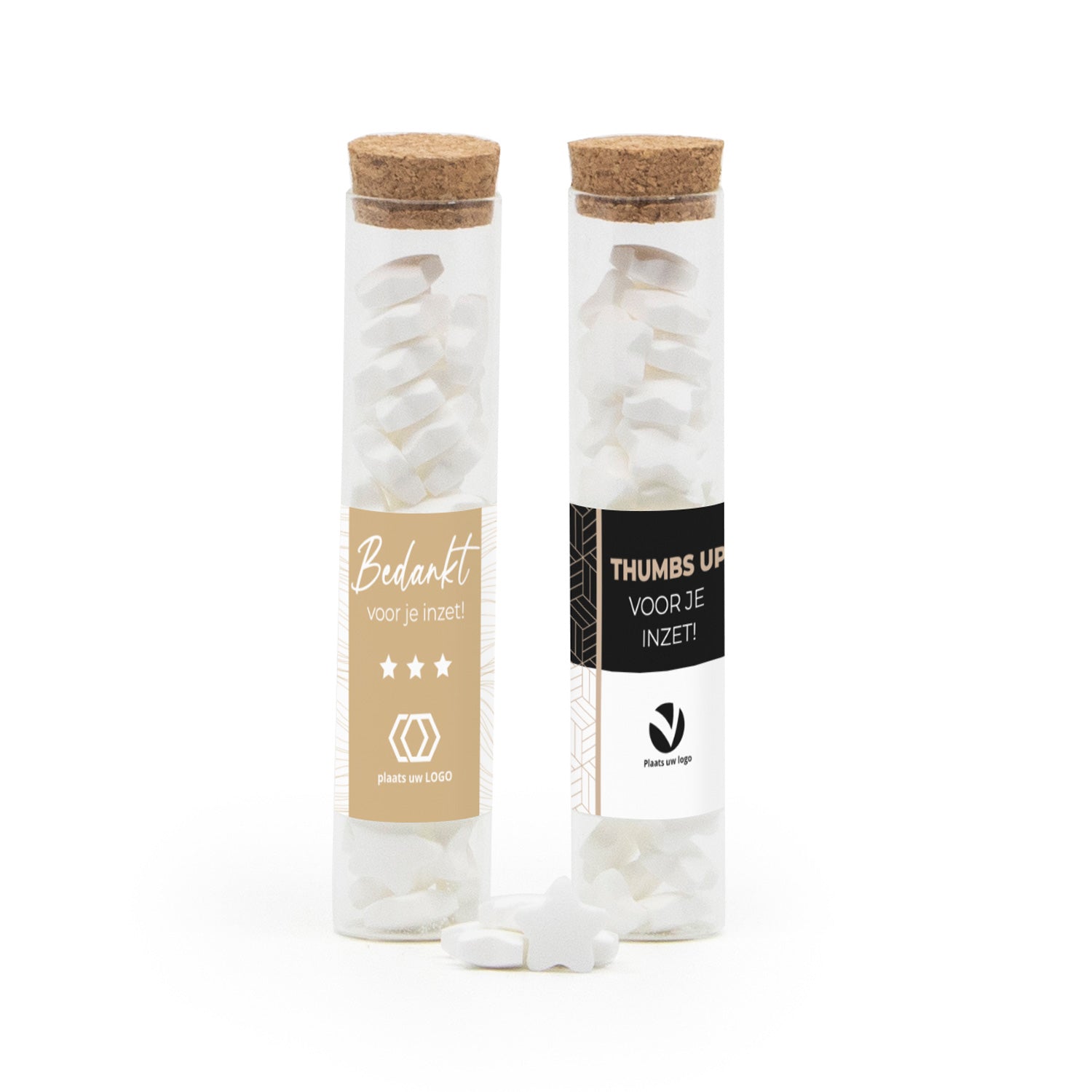 Glazen buisje met snoepjes - Zakelijk - Bedankjes.nl