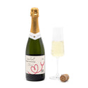 Fles cava met persoonlijk etiket - Verpleging - Bedankjes.nl