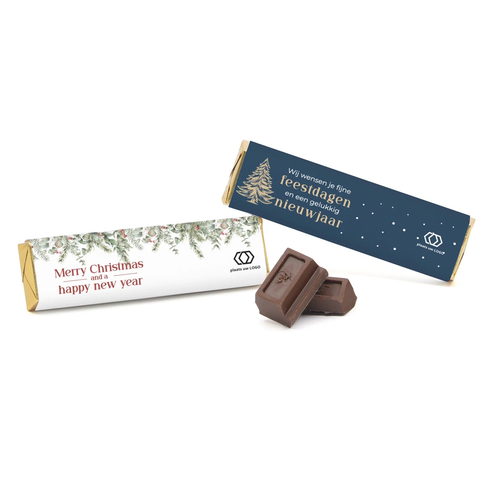 Chocoladereep met eigen wikkel - Kerst