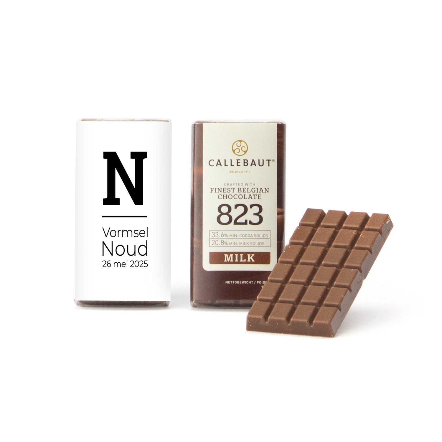 Callebaut chocolaatjes (25 stuks) - Communie jongens - Bedankjes.nl