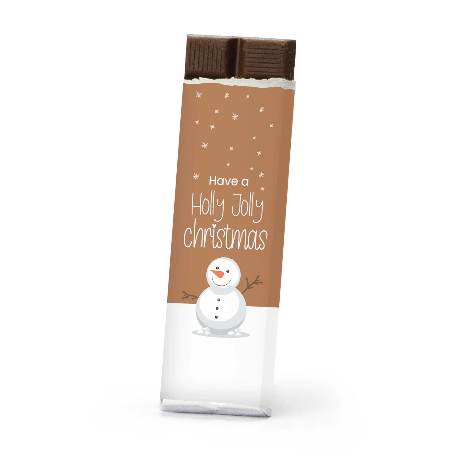 Chocoladereep met eigen wikkel staand - Kerst - Bedankjes.nl