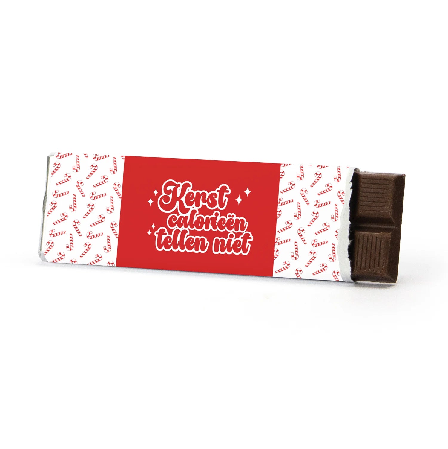 Chocoladereep met eigen wikkel - Kerst - Bedankjes.nl