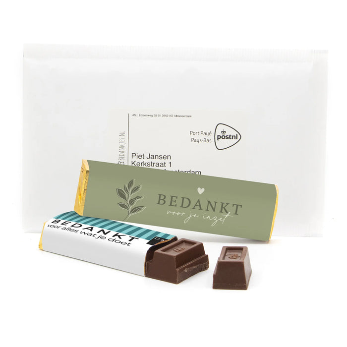 Chocoladereep 75 gram versturen - Brievenbus