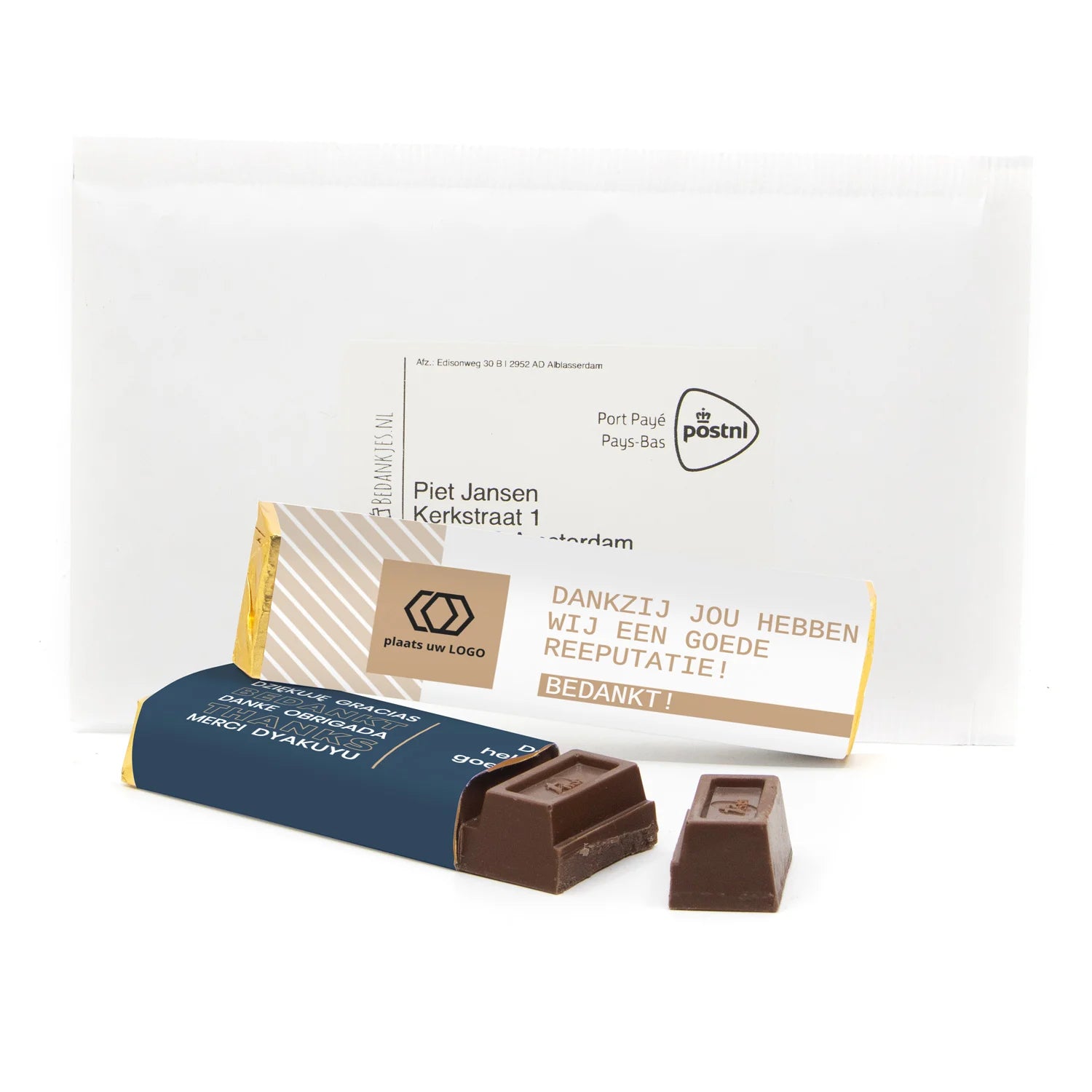 Chocoladereep 75 gram versturen - Brievenbus