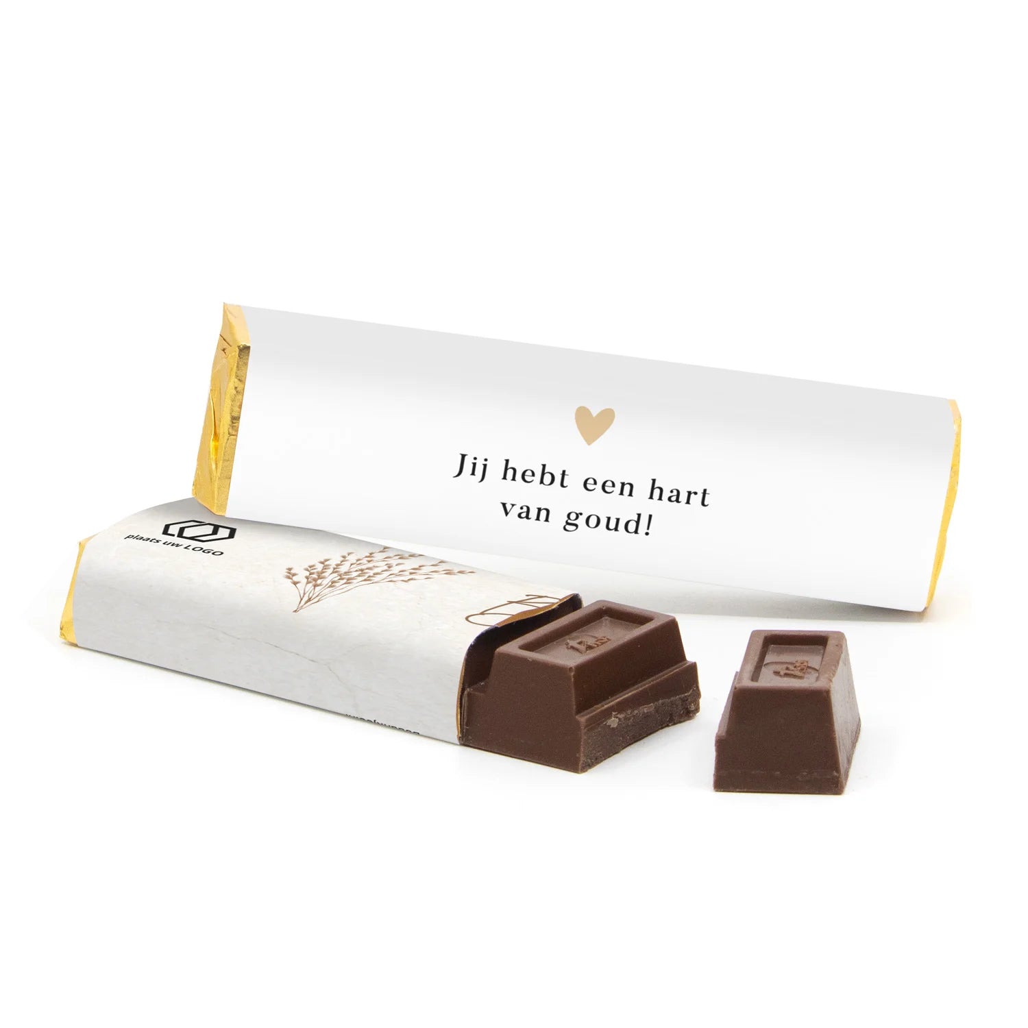 Chocoladereep 75 gram met eigen wikkel - Verpleging