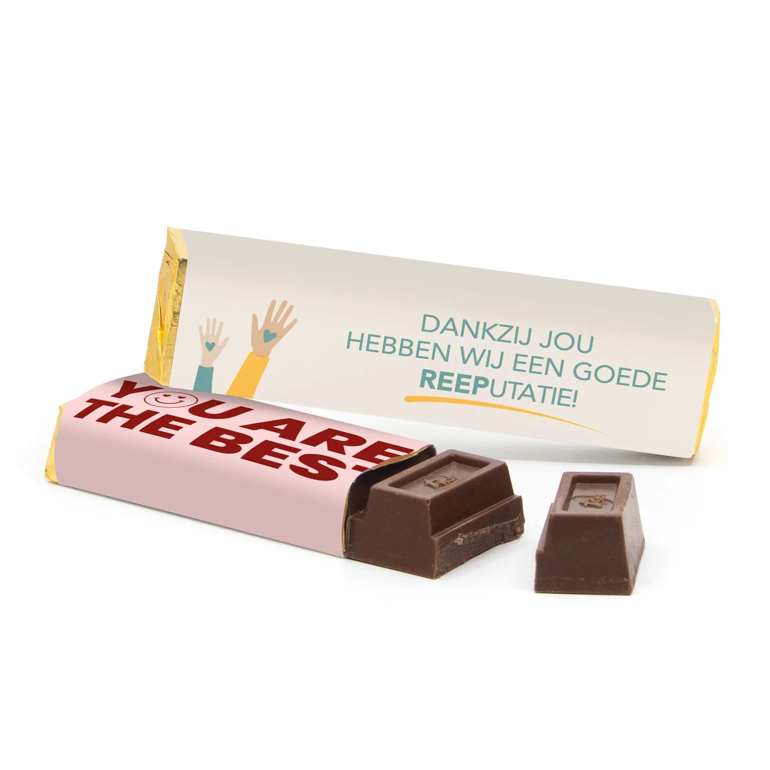 Chocoladereep 75 gram met eigen wikkel - Zakelijk