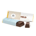 Chocoladereep 75 gram met eigen wikkel - Verpleging