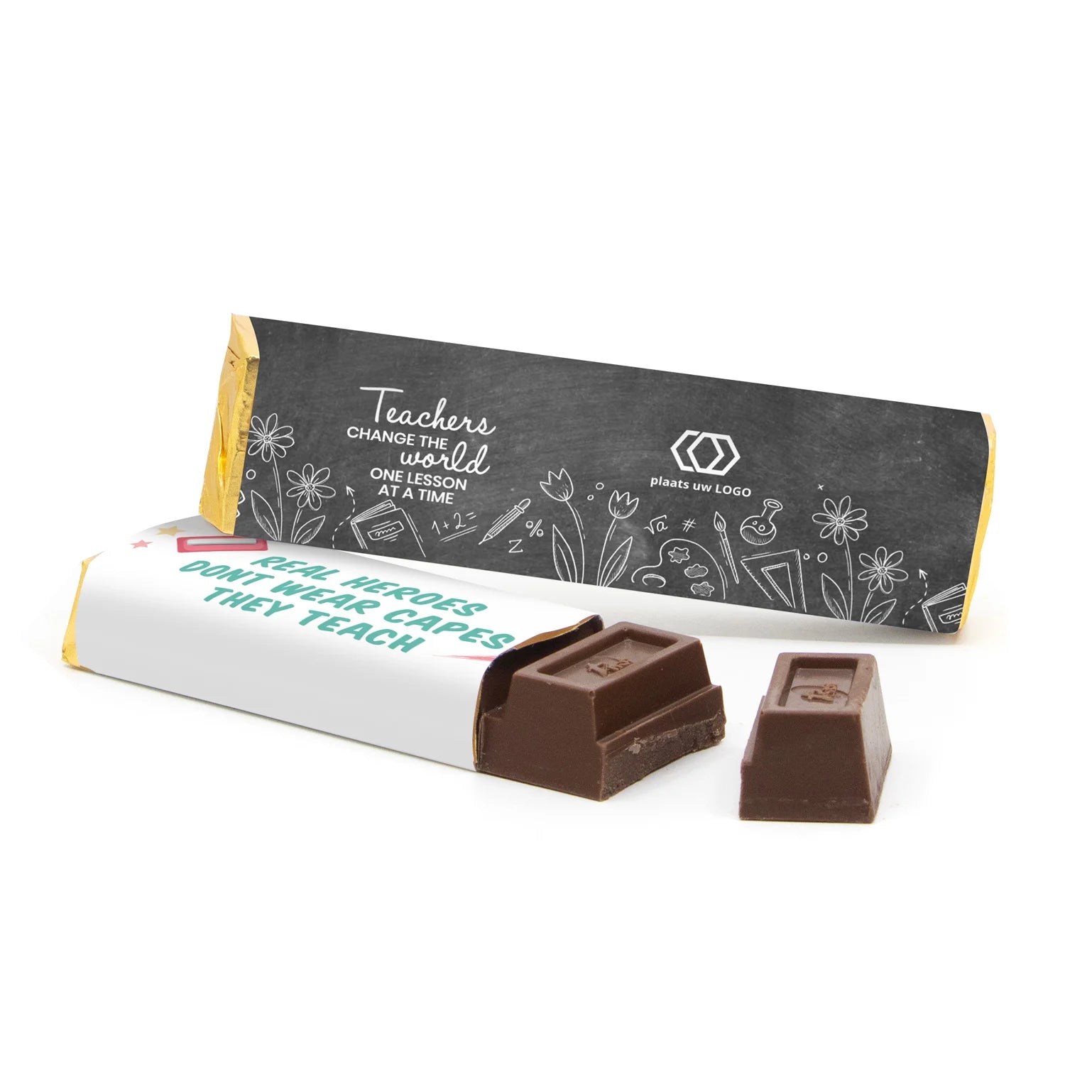 Chocoladereep 75 gram met eigen wikkel - Leraar