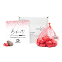 Doosje met chocolade harten in netje en kaart - Brievenbus