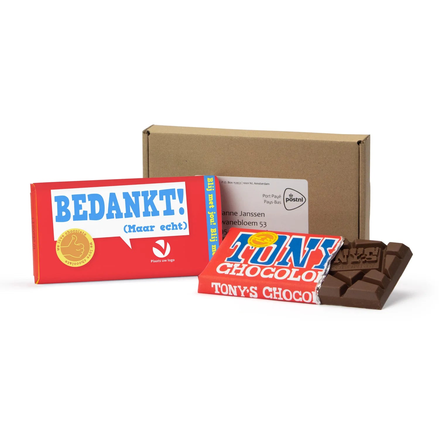 Tony's Chocolonely 180gram versturen - Brievenbus